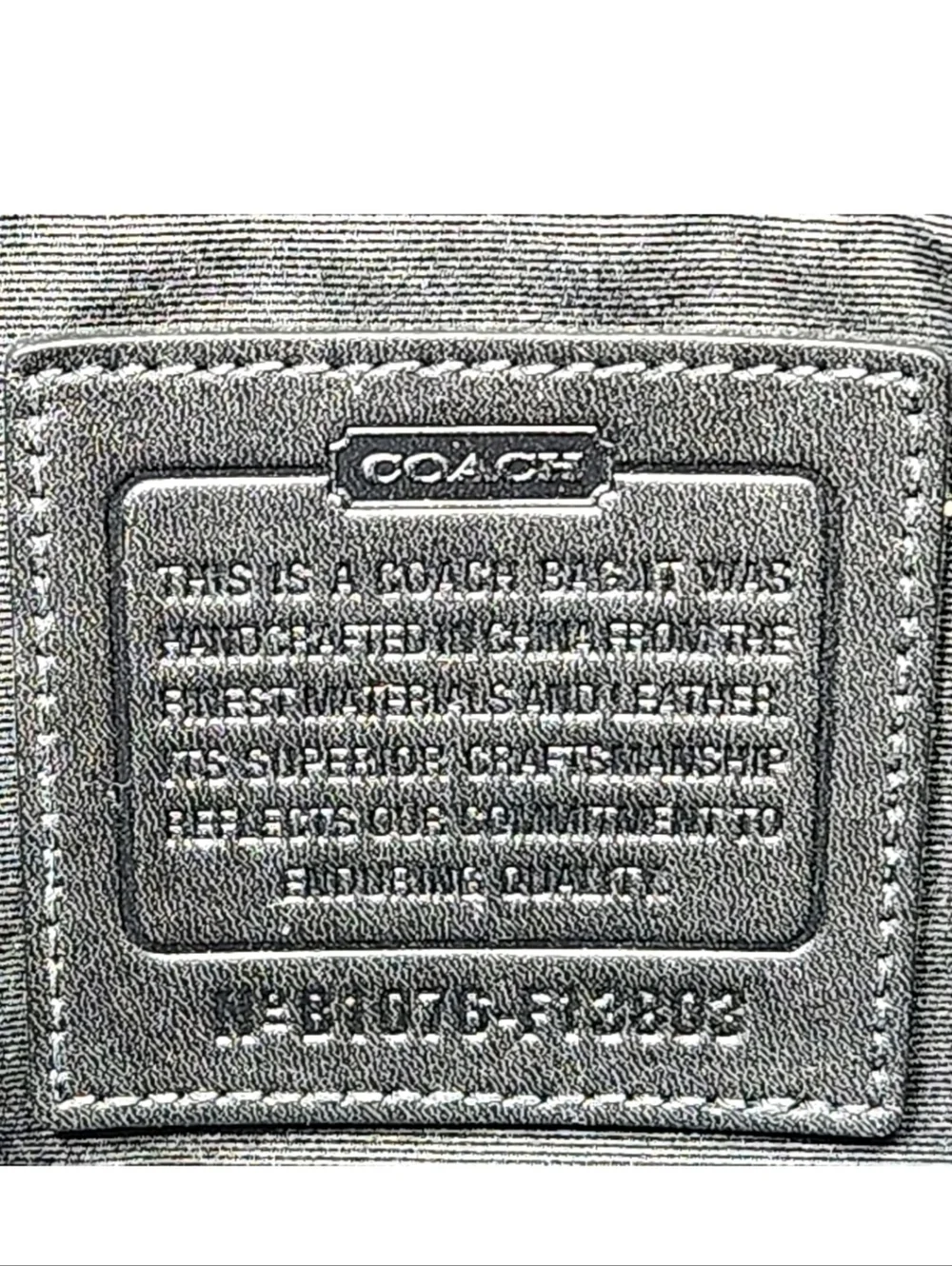 COACH Signature C Jacquard Tote Black Gray Baby Diaper Bag B1076-F13802